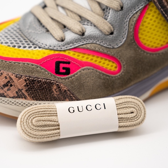 Size 35.5G - Gucci Ultrapace Pink Orange Yellow Snakeskin - Picture 5 of 13